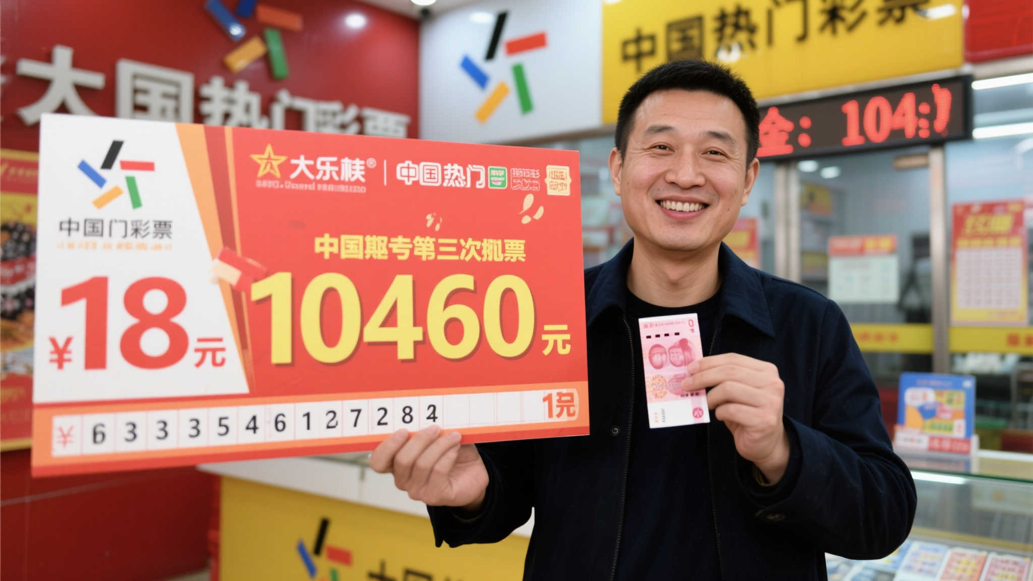 男子自选号码18元击中大乐透1046万 坦言从未期待中奖