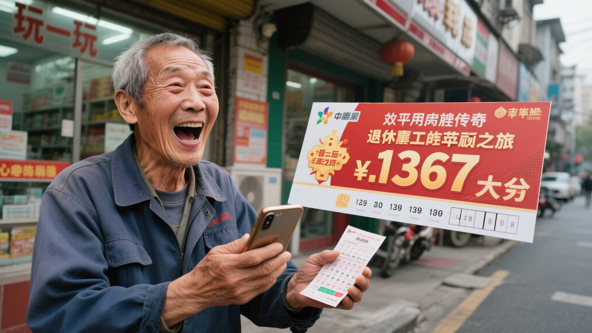 退休工人意外机选获1.36亿彩票巨奖，激动尖叫久久不停
